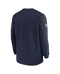 Nike Men's College Navy Seattle Seahawks 2024 Sideline Coaches Long Sleeve Top