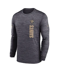 Nike Men's Black New Orleans Saints 2024 Sideline Velocity Performance Long Sleeve T-Shirt