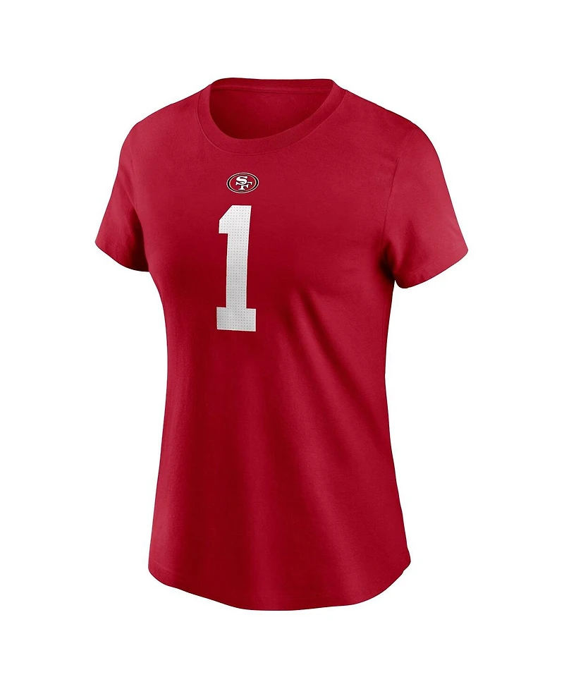 Nike Women's Deebo Samuel Sr Scarlet San Francisco 49ers Player Name Number T-Shirt