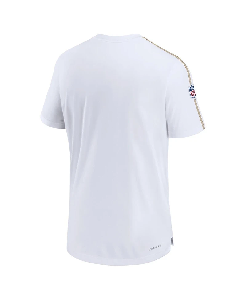 Nike Men's White New Orleans Saints Sideline Alternate Logo Coach Performance Top