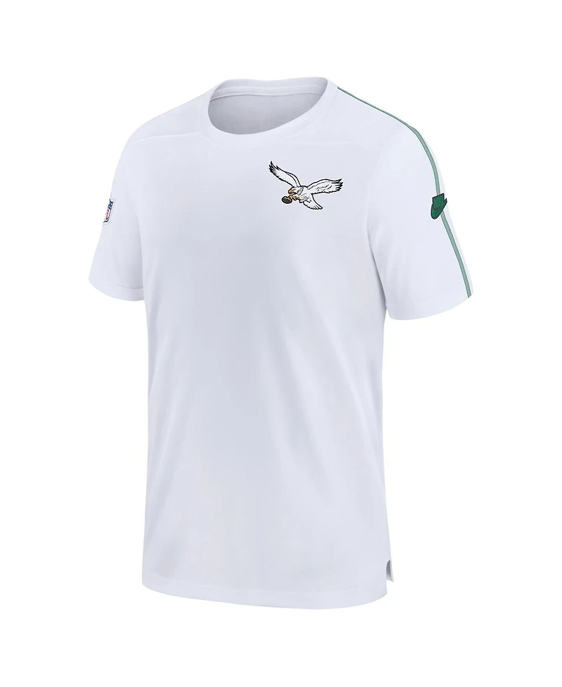 Nike Men's White Philadelphia Eagles Sideline Alternate Logo Coach Performance Top