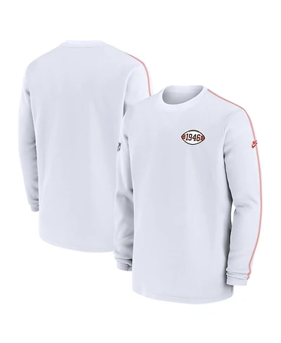Nike Men's White Cleveland Browns Alternate Logo Coach Long Sleeve T-Shirt