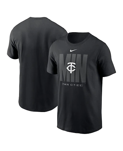 Nike Men's Black Minnesota Twins Fashion Local T-Shirt