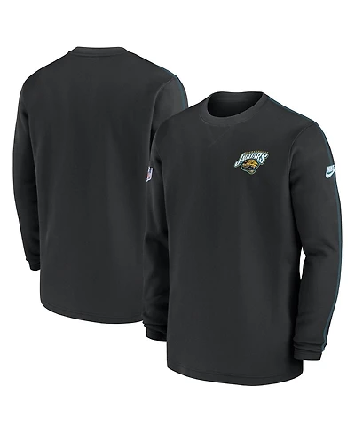 Nike Men's Black Jacksonville Jaguars Throwback Alternate Logo Coach Long Sleeve Top