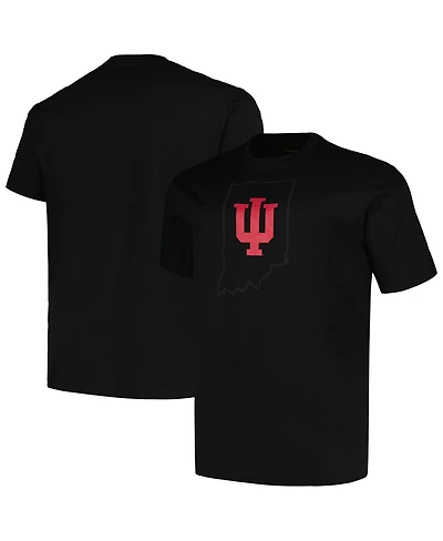 Profile Men's Black Indiana Hoosiers Big Tall Pop T-Shirt