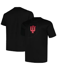 Profile Men's Black Indiana Hoosiers Big Tall Pop T-Shirt