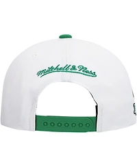 Mitchell & Ness Men's White Boston Celtics Soul Logo Shine 2-Tone Snapback Hat