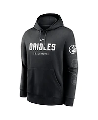 Nike Men's Black Baltimore Orioles Fashion Club Pullover Hoodie