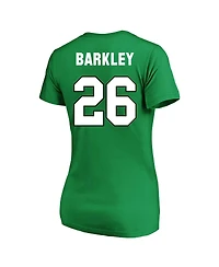 Fanatics Women's Saquon Barkley Kelly Green Philadelphia Eagles Plus Size Name Number V-Neck T-Shirt