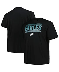 Fanatics Men's Black Philadelphia Eagles Big Tall Pop T-Shirt