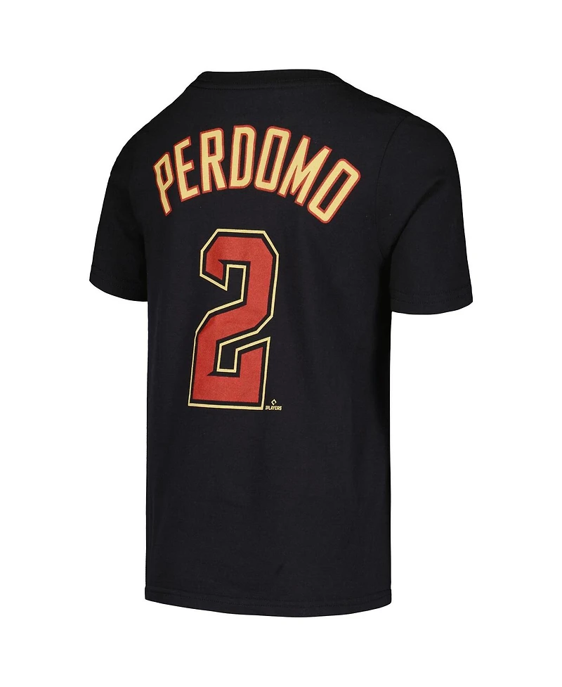 Nike Big Boys and Girls Geraldo Perdomo Black Arizona Diamondbacks Name Number T-Shirt