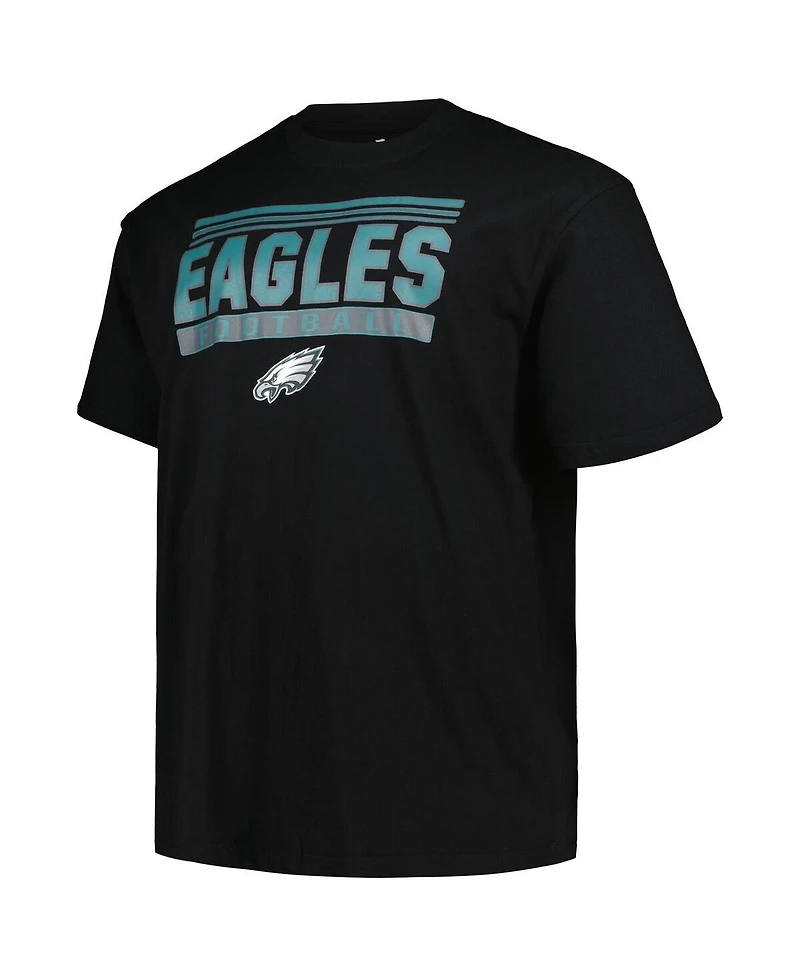 Fanatics Men's Black Philadelphia Eagles Big Tall Pop T-Shirt