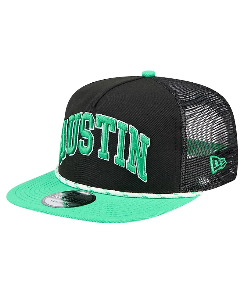 New Era Men's Black Austin Fc Throwback Golfer Snapback Hat