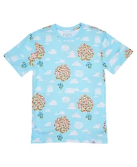 Loungefly Men's and Women's Light Blue Up 15th Anniversary Balloon House Allover Print T-Shirt