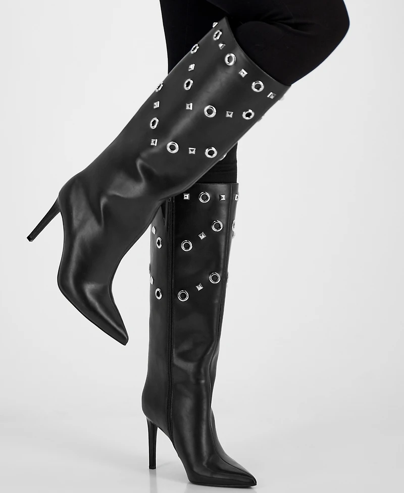 I.n.c. International Concepts Women's Saiqa Grommet Knee High Boots, Created for Macy's