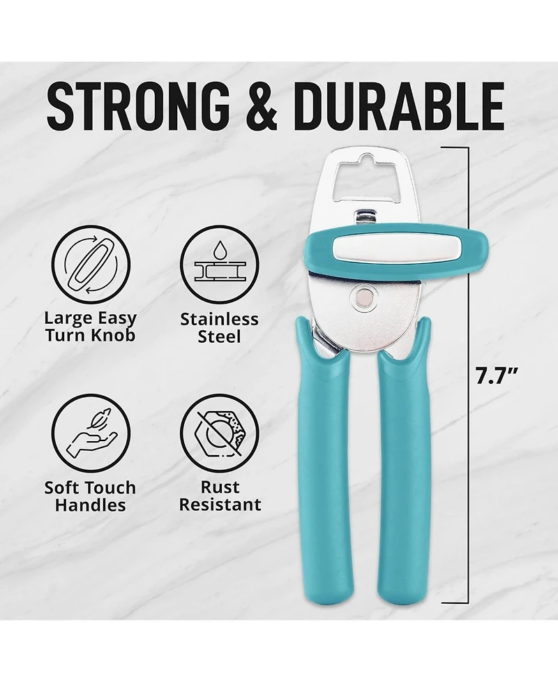 Zulay Kitchen Heavy Duty Stainless Steel Can Opener Manual with Large Bottle