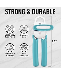 Zulay Kitchen Heavy Duty Stainless Steel Can Opener Manual with Large Bottle