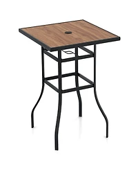 Slickblue 27.5 Inches Patio Bar Table for Garden Backyard Poolside