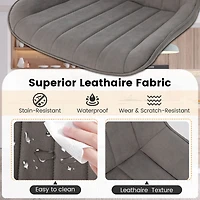 Dining Chair Set of 2 Upholstered Leisure Chairs with Metal Legs Padded Seat