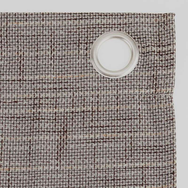 Kline Burlap Weave Thermal Extreme 100% Blackout Grommet Curtain Panel