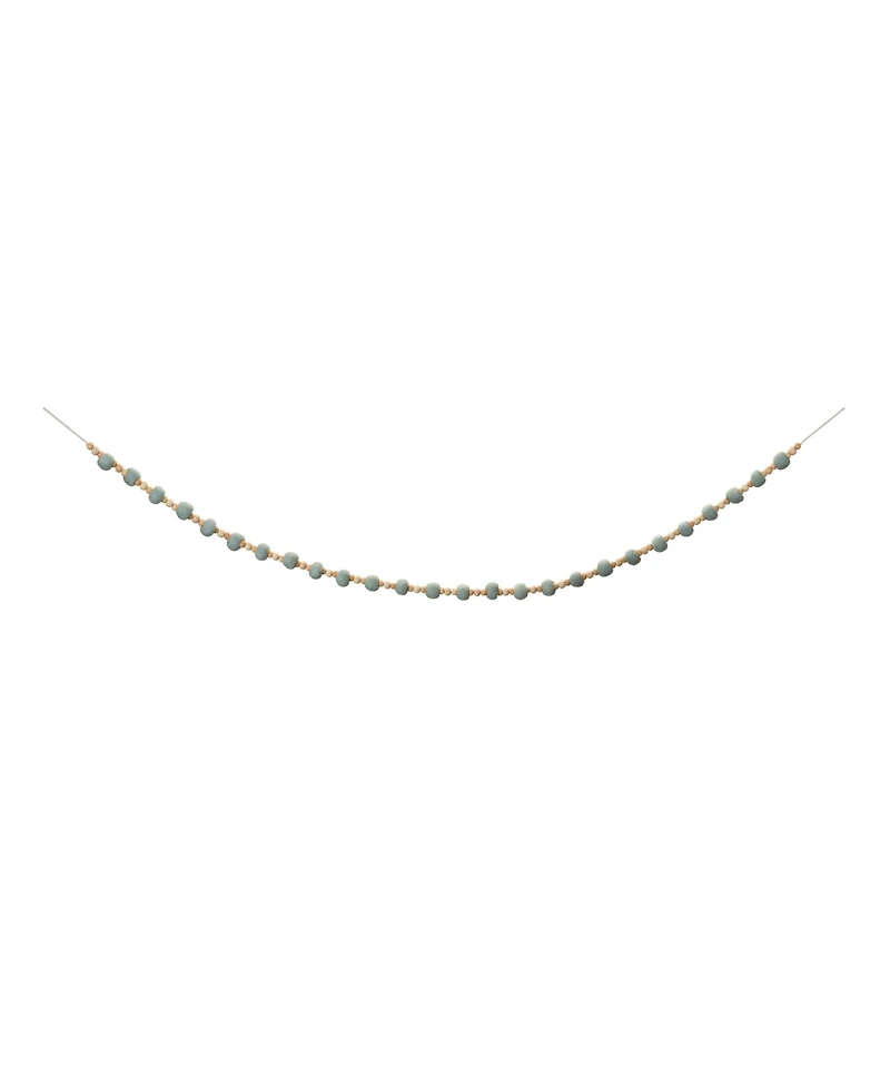 Wood Beaded String Garland for Rustic Home Deco (Set of 2)