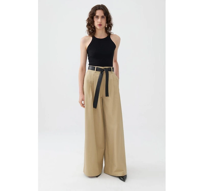 Nocturne Women's High Waist Pleated Pants