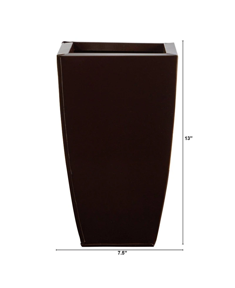 Slickblue 13" Tapered Square Metal Planter