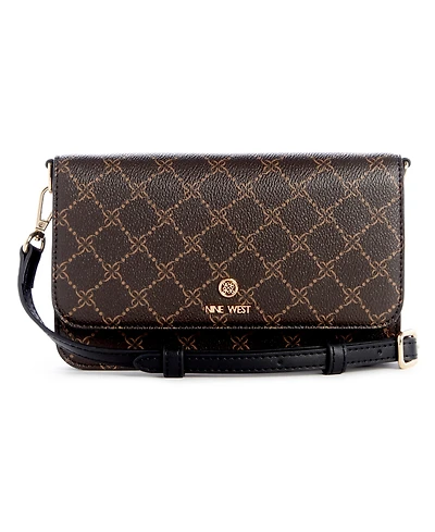 Nine West Women's Lockup 9 Phone Crossbody Wallet