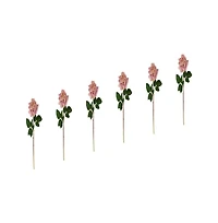 Slickblue 20” Rose Artificial Flowers - Set of 6 Faux Blooms for Classic Floral Decor
