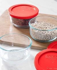 Pyrex 2-Cup Round Glass Storage Containers, 3-Pack