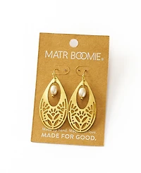 Matr Boomie Adhya Teardrop Cultured Pearl Earrings