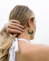 Matr Boomie Nisha Lotus Hoop Earrings