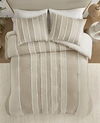 Ink+Ivy Striped Shay 3-Pc. Duvet Cover Set, King/California King