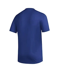Adidas Men's Royal Kansas Jayhawks Primary Locker Logo Pre-Game Aeroready T-Shirt