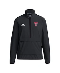 Adidas Men's Black Texas Tech Red Raiders 2024 Coaches Sideline Long Sleeve Quarter-Zip Top