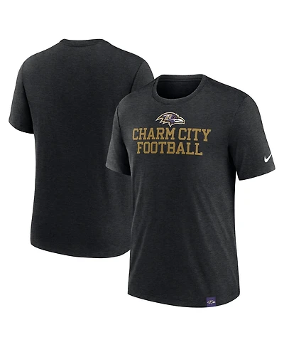 Nike Men's Heather Black Baltimore Ravens Blitz Tri-Blend T-Shirt