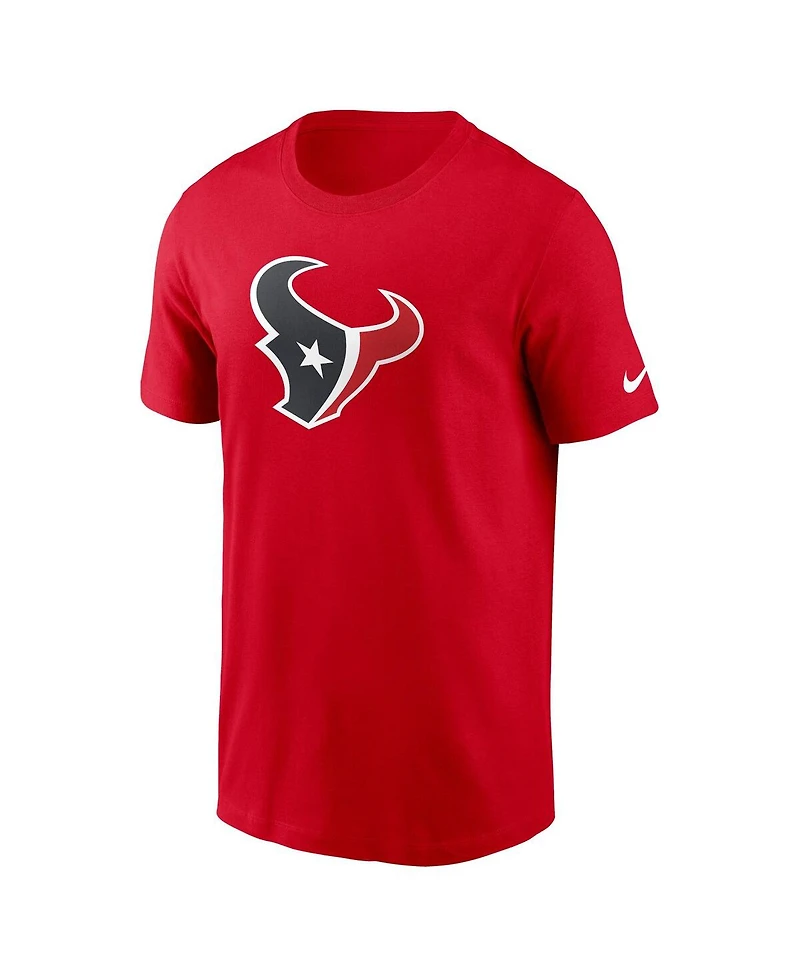 Nike Men's Red Houston Texans Fan Gear Primary Logo T-Shirt