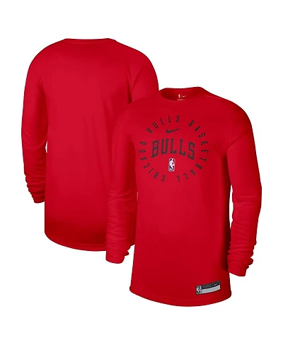 Nike Men's Red Chicago Bulls 2024/25 Legend On-Court Practice Long Sleeve T-Shirt