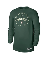 Nike Men's Hunter Green Milwaukee Bucks 2024/25 Legend On-Court Practice Long Sleeve T-Shirt