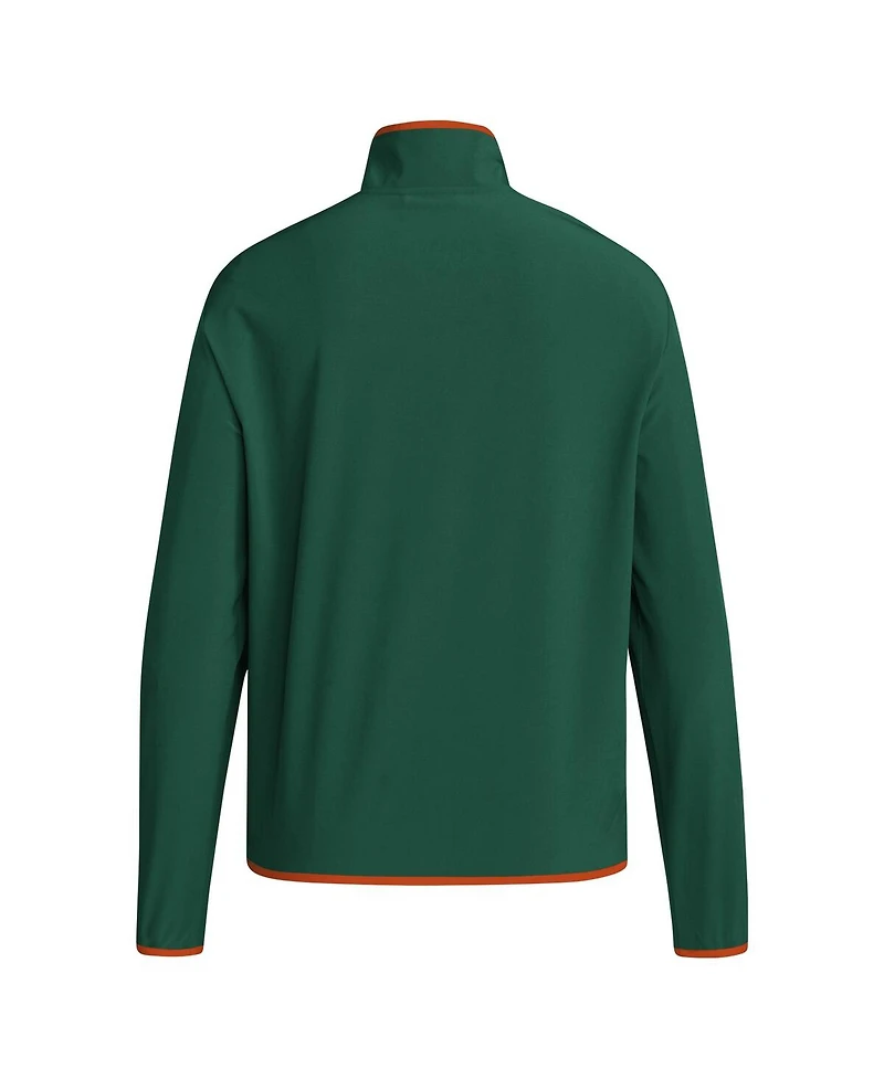 Adidas Men's Miami Hurricanes Coaches Sideline Half-Zip Jacket