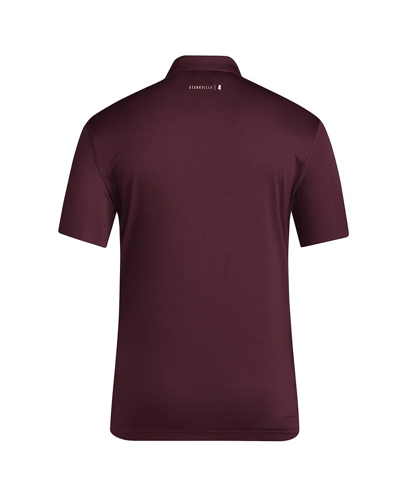 Adidas Men's Maroon Mississippi State Bulldogs 2024 Coaches Aeroready Polo