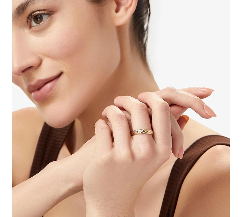 Ana Luisa Quilted Ring - Zeta