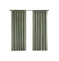 Anaheim Plaid Curtain 1 Panel for bedroom, Rob Pocket/Back Tab fit up to 1.25 inches rod Single Living Room, Width 50 length 95 inch