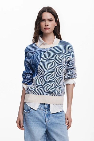 Desigual Women's Two-tone knit sweater