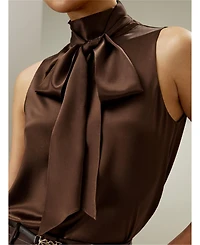 Lilysilk Women's Sleeveless Tie-Neck Silk Blouse