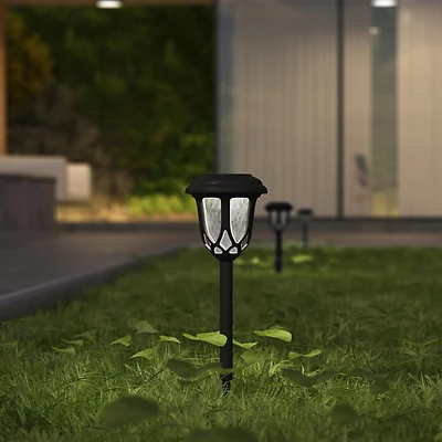 All-Weather Tulip Design Led Solar Lights, Outdoor Powered Lights For Pathway, Garden, & Yard - Set Of 8