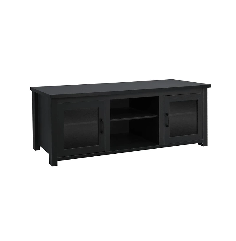 Merrick Lane Galena Traditional Full Glass Door 65" Tv Stand For Up To 80" Tvs