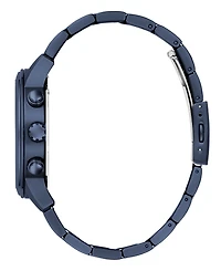 Guess Men's Analog Blue Stainless Steel Watch, 44mm
