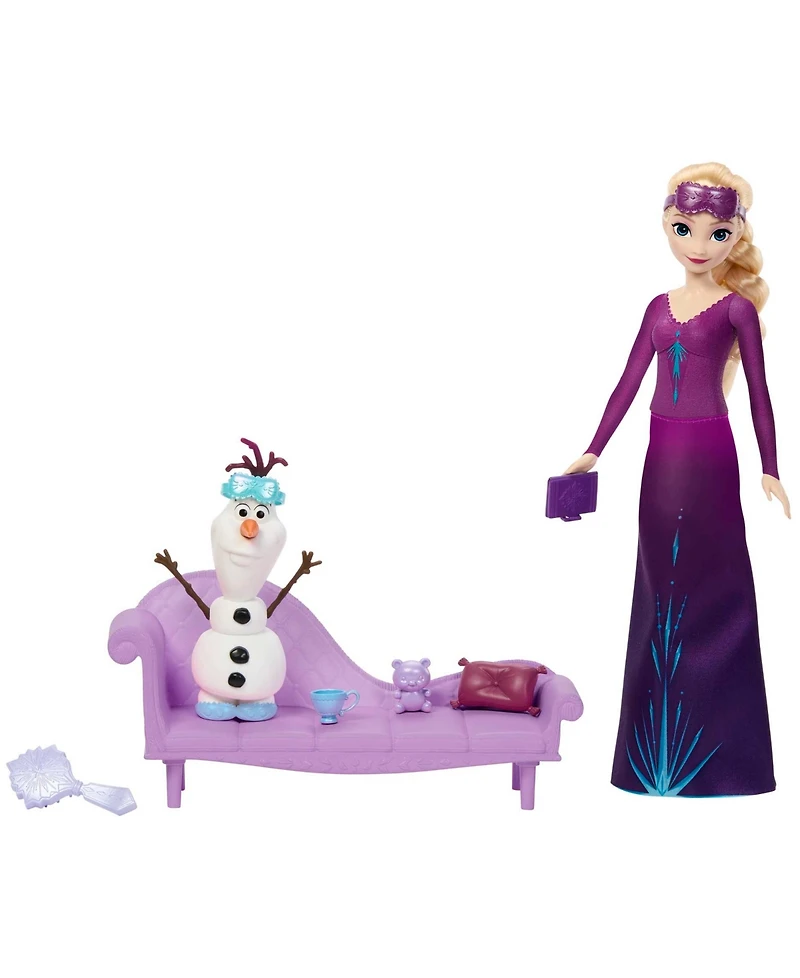 Disney Frozen Snow Dreams Elsa Doll, Olaf And Accessories