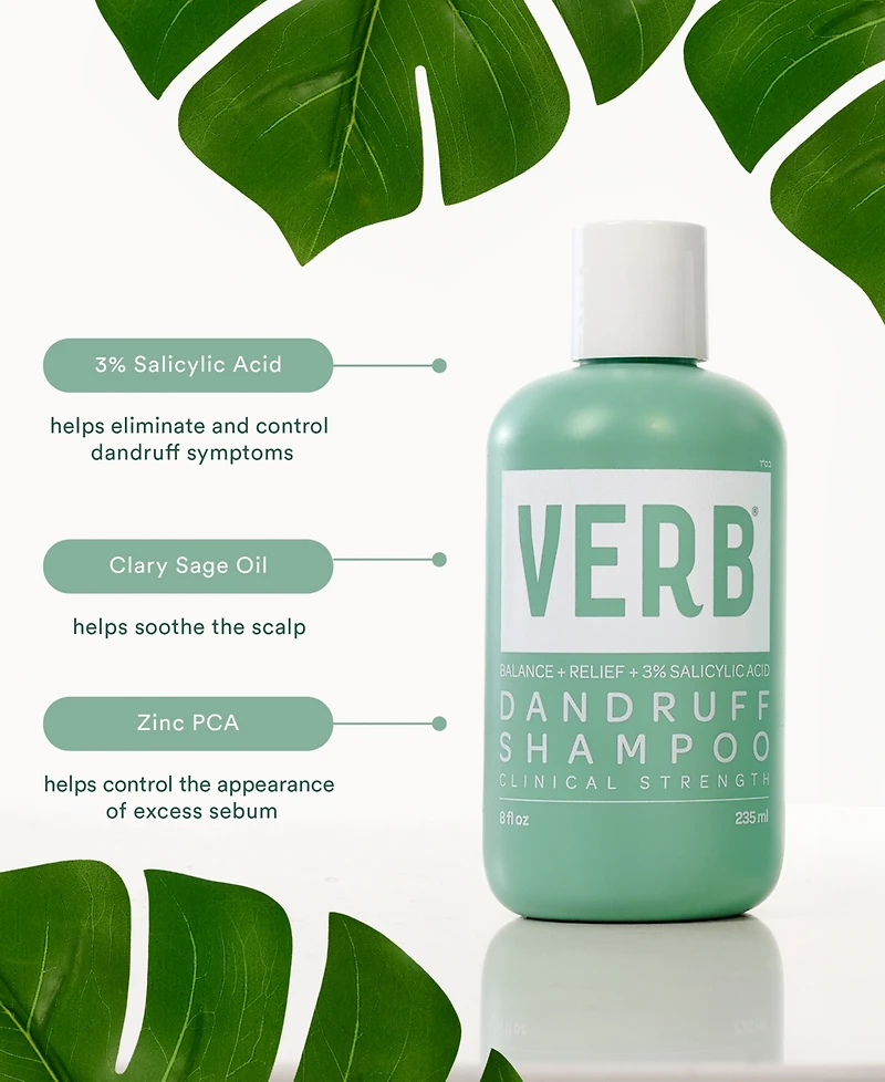 Verb Dandruff Shampoo, 8 oz.